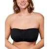 imageHSIA Strapless Bra for Big Bust Women AntiSlip Full Coverage Bandeau Plus Size Fiery Bra Underwire Support for Large BreastBlack