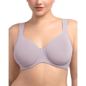 imageHSIA Bras for Women Minimizer Full Coverage Plus Size T Shirt Unlined Underwire Smooth Bra Seamless Cups Joan Ultimate SoftSmoky Mauve