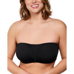 imageHSIA Strapless Bra for Big Bust Women AntiSlip Full Coverage Bandeau Plus Size Fiery Bra Underwire Support for Large BreastBlack