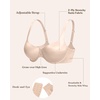 image:imageHSIA Balconette Bras for Women Underwire Unlined Demi Elodie Cloudsoft Half Cup Satin BrasLight Beige