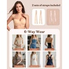 image:imageHSIA Strapless Bras for Women Push Up Seamless Underwire Padded Balconette Demi Convertible Bra for Small BustsBeige