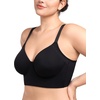 image:imageHSIA Bras for Women Minimizer Full Coverage Seamless Plus Size Longline Unlined Underwire Back Smoothing BraBlack Classic
