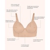 image:imageHSIA Bras for Women Minimizer Full Coverage Seamless Plus Size Longline Unlined Underwire Back Smoothing BraDark Beige Classic