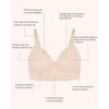 image:imageHSIA Bras for Women Minimizer Full Coverage Seamless Plus Size Longline Unlined Underwire Back Smoothing BraLight Beige Classic