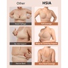 image:imageHSIA Bras for Women Minimizer Full Coverage Seamless Plus Size Longline Unlined Underwire Back Smoothing BraLight Beige Classic