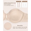 image:imageHSIA Strapless Bras for Women Longline Corset for Large Bust Plus Size Supportive Bustier Minimizer Convertible BandeauAlmond Beige