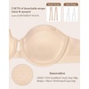 image:imageHSIA Strapless Bras for Women Longline Corset for Large Bust Plus Size Supportive Bustier Minimizer Convertible BandeauBeige Tone
