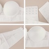 image:imageHSIA Strapless Bras for Women Longline Corset for Large Bust Plus Size Supportive Bustier Minimizer Convertible BandeauLace White Lace
