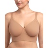 image:imageHSIA Bras for Women Minimizer Full Coverage Seamless Plus Size Longline Unlined Underwire Back Smoothing BraDark Beigefbd0517