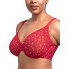 image:imageHSIA Minimizer Bras for Women Enchante Full Coverage Underwire Bras Plus Size Lifting Floral Lace Bra for Heavy BreastChristmas Red
