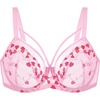image:imageHSIA Minimizer Bras for Women Full Coverage Unlined Lace Sexy Plus Size Underwire Bra for Large BreastsChristmasblush Pink