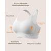 image:imageHSIA Sports Bras for Women High Support Large Bust FlexCore Racerback Lined  High Impact Sewn In Pads Wireless Plus Size Adjustable Wide Cushioned Straps Full Coverage Workout Running GymIncanus