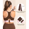 image:imageHSIA Sports Bras for Women High Support Large Bust FlexCore Racerback Lined  High Impact Sewn In Pads Wireless Plus Size Adjustable Wide Cushioned Straps Full Coverage Workout Running GymChocolate Contrast Pink