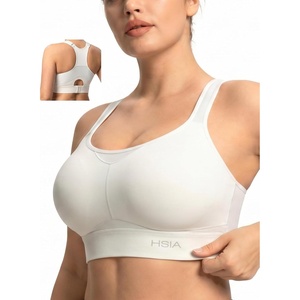 image:imageHSIA Sports Bras for Women High Support Large Bust FlexCore Racerback Lined  High Impact Sewn In Pads Wireless Plus Size Adjustable Wide Cushioned Straps Full Coverage Workout Running GymIncanus