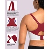 image:imageHSIA High Support Sports Bra for Women Full Coverage Unlined Large Bust Bra  Outside Underwire High Impact Lift Wider Mesh Racerback Adjustable Straps for Running HIIT amp Sports 2 Nipple CoversWhite