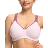 image:imageHSIA High Support Sports Bra for Women Full Coverage Unlined Large Bust Bra  Outside Underwire High Impact Lift Wider Mesh Racerback Adjustable Straps for Running HIIT amp Sports 2 Nipple CoversLight Purple