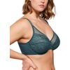 image:imageHSIA Minimizer Bras for Women Enchante Lace Underwire Bra for Heavy Breast  Full Coverage Breathable in Summer Plus Size Supportive Unlined Lifting Back Fat Smoothing Offer Natural Shape SoftBalsam Blue