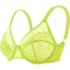 image:imageHSIA Minimizer Bras for Women Enchante Lace Underwire Bra for Heavy Breast  Full Coverage Breathable in Summer Plus Size Supportive Unlined Lifting Back Fat Smoothing Offer Natural Shape SoftKelly Green