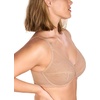 image:imageHSIA Minimizer Bras for Women Enchante Lace Underwire Bra for Heavy Breast  Full Coverage Breathable in Summer Plus Size Supportive Unlined Lifting Back Fat Smoothing Offer Natural Shape SoftWarm Beige