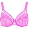 image:imageHSIA Minimizer Bras for Women Enchante Lace Underwire Bra for Heavy Breast  Full Coverage Breathable in Summer Plus Size Supportive Unlined Lifting Back Fat Smoothing Offer Natural Shape SoftHot Pink