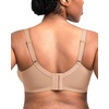 image:imageHSIA Minimizer Bras for Women Enchante Lace Underwire Bra for Heavy Breast  Full Coverage Breathable in Summer Plus Size Supportive Unlined Lifting Back Fat Smoothing Offer Natural Shape SoftAlmond Beige