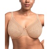 image:imageHSIA Minimizer Bras for Women Enchante Lace Underwire Bra for Heavy Breast  Full Coverage Breathable in Summer Plus Size Supportive Unlined Lifting Back Fat Smoothing Offer Natural Shape SoftAlmond Beige