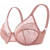 image:imageHSIA Minimizer Bras for Women Enchante Lace Underwire Bra for Heavy Breast  Full Coverage Breathable in Summer Plus Size Supportive Unlined Lifting Back Fat Smoothing Offer Natural Shape SoftLight Coral
