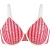 image:imageHSIA Minimizer Bras for Women Enchante Lace Underwire Bra for Heavy Breast  Full Coverage Breathable in Summer Plus Size Supportive Unlined Lifting Back Fat Smoothing Offer Natural Shape SoftRed Bell Print