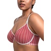 image:imageHSIA Minimizer Bras for Women Enchante Lace Underwire Bra for Heavy Breast  Full Coverage Breathable in Summer Plus Size Supportive Unlined Lifting Back Fat Smoothing Offer Natural Shape SoftRed Bell Print