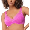 image:imageHSIA Minimizer Bras for Women Enchante Lace Underwire Bra for Heavy Breast  Full Coverage Breathable in Summer Plus Size Supportive Unlined Lifting Back Fat Smoothing Offer Natural Shape SoftHot Pink