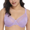 image:imageHSIA Minimizer Bras for Women Enchante Lace Underwire Bra for Heavy Breast  Full Coverage Breathable in Summer Plus Size Supportive Unlined Lifting Back Fat Smoothing Offer Natural Shape SoftPurple