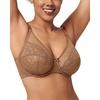 image:imageHSIA Minimizer Bras for Women Enchante Lace Underwire Bra for Heavy Breast  Full Coverage Breathable in Summer Plus Size Supportive Unlined Lifting Back Fat Smoothing Offer Natural Shape SoftCoffee