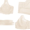 image:imageHSIA Minimizer Bras for Women Full Coverage Underwire Lace Mermaid Scales  Plussize fit unlined underwire support nonstretch lace and mesh backsmoothing band wide straps sizes 3248 CILight Beige