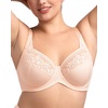 image:imageHSIA Minimizer Bras for Women Full Coverage Underwire Lace Mermaid Scales  Plussize fit unlined underwire support nonstretch lace and mesh backsmoothing band wide straps sizes 3248 CIRose Cloud
