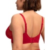 image:imageHSIA Minimizer Bras for Women Full Coverage Underwire Lace Mermaid Scales  Plussize fit unlined underwire support nonstretch lace and mesh backsmoothing band wide straps sizes 3248 CICoral Red