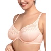 image:imageHSIA Minimizer Bras for Women Full Coverage Underwire Lace Mermaid Scales  Plussize fit unlined underwire support nonstretch lace and mesh backsmoothing band wide straps sizes 3248 CIRose Cloud