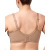 image:imageHSIA Minimizer Bras for Women Full Coverage Underwire Lace Mermaid Scales  Plussize fit unlined underwire support nonstretch lace and mesh backsmoothing band wide straps sizes 3248 CIBeige Brown