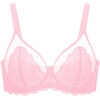 image:imageHSIA Minimizer Bras for Women Full Coverage Underwire Lace Mermaid Scales  Plussize fit unlined underwire support nonstretch lace and mesh backsmoothing band wide straps sizes 3248 CIPure Pink