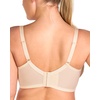 image:imageHSIA Minimizer Bras for Women Full Coverage Underwire Lace Mermaid Scales  Plussize fit unlined underwire support nonstretch lace and mesh backsmoothing band wide straps sizes 3248 CILight Beige