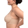 image:imageHSIA Minimizer Bras for Women Full Coverage Underwire Lace Mermaid Scales  Plussize fit unlined underwire support nonstretch lace and mesh backsmoothing band wide straps sizes 3248 CISoft Beige