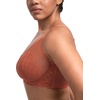image:imageHSIA Minimizer Bras for Women Full Coverage Underwire Lace Mermaid Scales  Plussize fit unlined underwire support nonstretch lace and mesh backsmoothing band wide straps sizes 3248 CISoft Clay