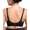 image:imageHSIA Minimizer Bras for Women Full Coverage Underwire Lace Mermaid Scales  Plussize fit unlined underwire support nonstretch lace and mesh backsmoothing band wide straps sizes 3248 CISoft Black