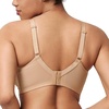 image:imageHSIA Minimizer Bras for Women Full Coverage Underwire Lace Mermaid Scales  Plussize fit unlined underwire support nonstretch lace and mesh backsmoothing band wide straps sizes 3248 CINatural Nude