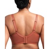image:imageHSIA Minimizer Bras for Women Full Coverage Underwire Lace Mermaid Scales  Plussize fit unlined underwire support nonstretch lace and mesh backsmoothing band wide straps sizes 3248 CISoft Clay
