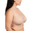 image:imageHSIA Minimizer Bras for Women Full Coverage Underwire Lace Mermaid Scales  Plussize fit unlined underwire support nonstretch lace and mesh backsmoothing band wide straps sizes 3248 CILight Pink