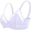 image:imageHSIA Minimizer Bras for Women Full Coverage Underwire Lace Mermaid Scales  Plussize fit unlined underwire support nonstretch lace and mesh backsmoothing band wide straps sizes 3248 CIPurple
