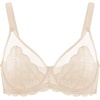 image:imageHSIA Minimizer Bras for Women Full Coverage Underwire Lace Mermaid Scales  Plussize fit unlined underwire support nonstretch lace and mesh backsmoothing band wide straps sizes 3248 CINatural Nude