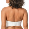 image:imageHSIA Strapless Bra for Women Large Breasts Plus Size Minimizer Longline  Push Up Supportive Underwire Long Line Corset Wide Band Back Fat Smoothing Balconette Minimizing Bustier for Big BustLace White Lace