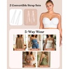 image:imageHSIA Strapless Bra for Women Large Breasts Plus Size Minimizer Longline  Push Up Supportive Underwire Long Line Corset Wide Band Back Fat Smoothing Balconette Minimizing Bustier for Big BustWhite