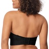 image:imageHSIA Strapless Bra for Women Large Breasts Plus Size Minimizer Longline  Push Up Supportive Underwire Long Line Corset Wide Band Back Fat Smoothing Balconette Minimizing Bustier for Big BustLace Black Lace